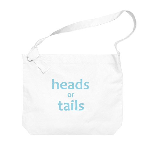 heads or tails・baby blue ビッグショルダーバッグ