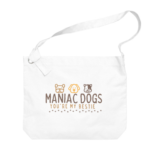 MANIAC DOGS ロゴ横長（色変更あり） Big Shoulder Bag