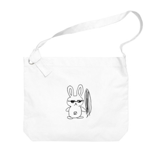 サーフィン☆うさぎ Big Shoulder Bag