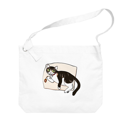 そこそこリアルねこ くつろぐにゃん02 Big Shoulder Bag