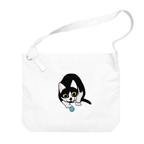 そこそこリアルねこ おもちゃを狙うにゃん01 Big Shoulder Bag