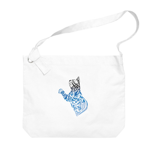 猫トライバル×青空 Big Shoulder Bag