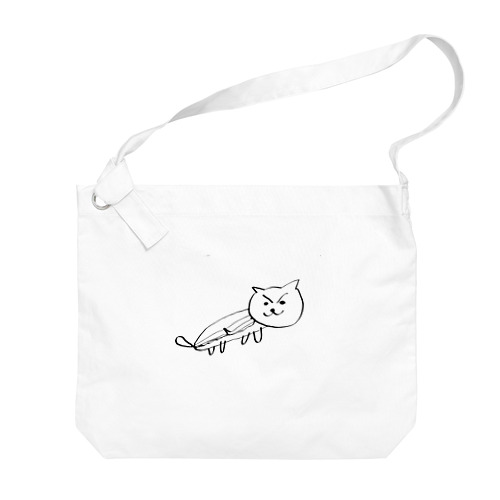 ハムチ犬 2 線画(黒) Big Shoulder Bag