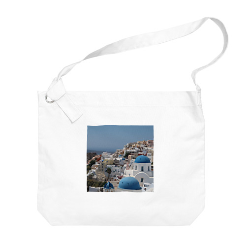 【世界一周旅】ギリシャ　サントリーニ島の景色 Big Shoulder Bag