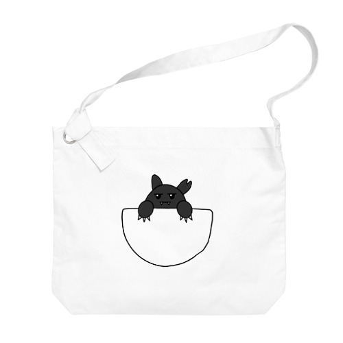 ポケットに住み着く猫です Big Shoulder Bag