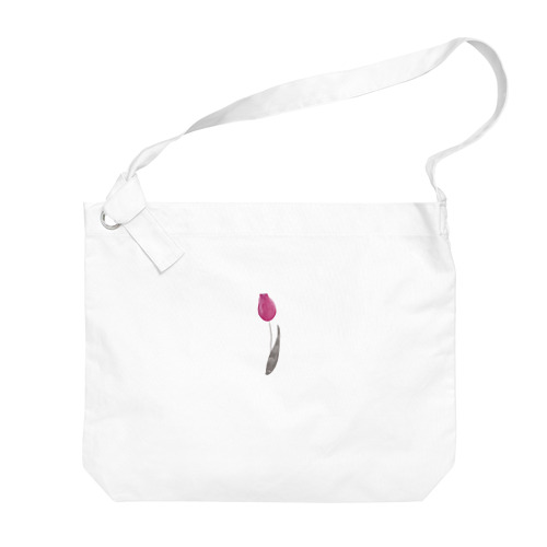 ピンクのチューリップ Big Shoulder Bag