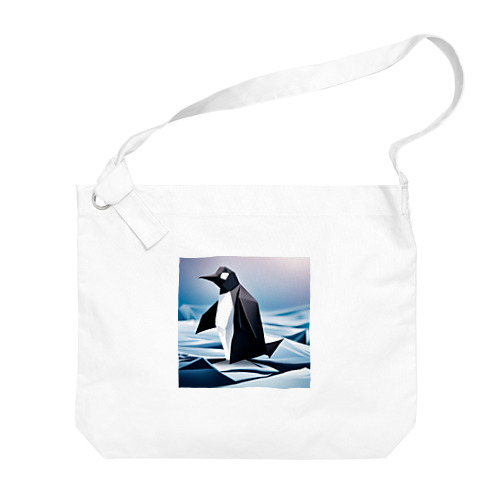 ペンギン（折り紙風） Big Shoulder Bag