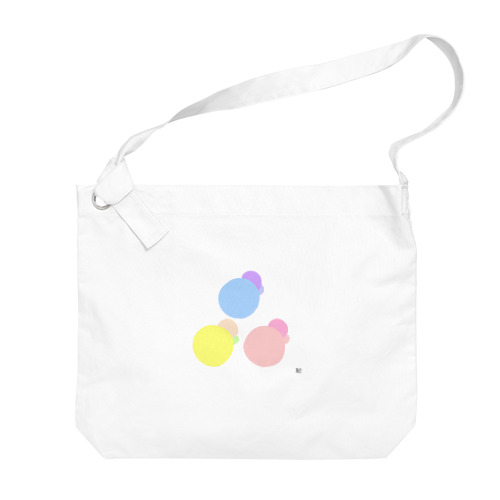 Pastel color dots 3 ビッグショルダーバッグ