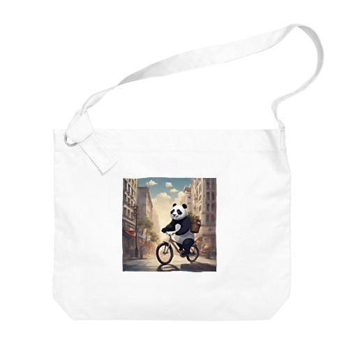 自転車でお買い物パンダくん Big Shoulder Bag