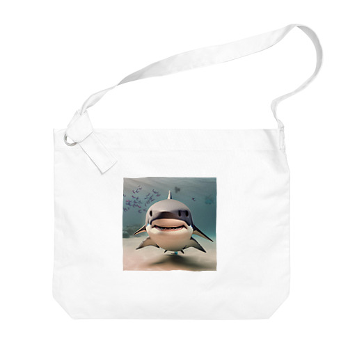 可愛いサメ Big Shoulder Bag