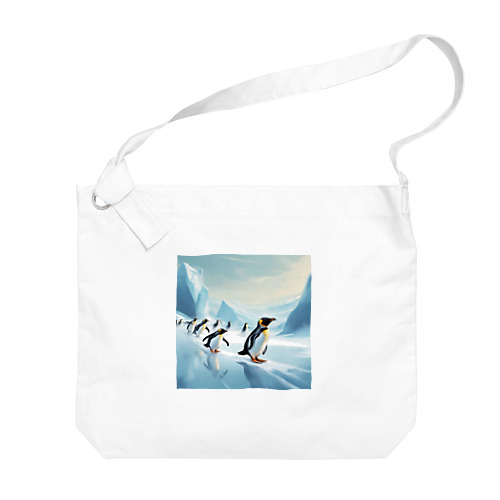 競争するペンギン達 Big Shoulder Bag