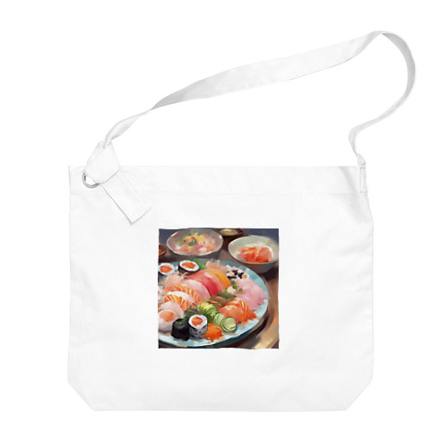 美しい寿司の絵画 Big Shoulder Bag