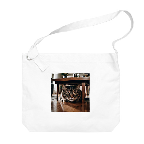 隠れる猫 Big Shoulder Bag