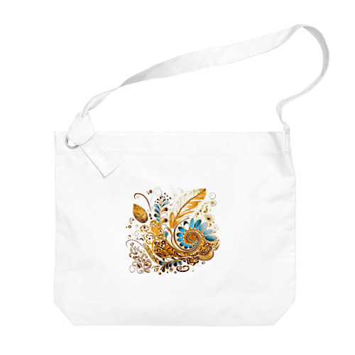 Golden  Leaves Big Shoulder Bag