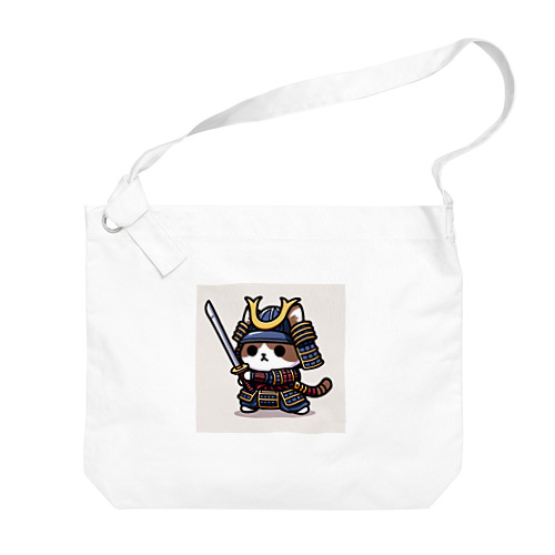 武士にゃんこ Big Shoulder Bag