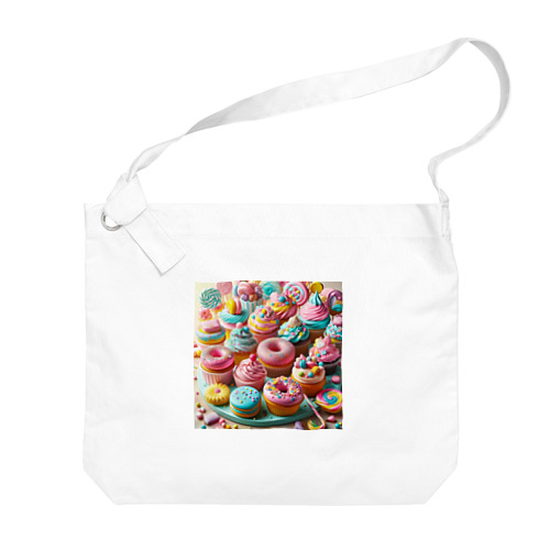 甘くて美味しそうな洋菓子 Big Shoulder Bag