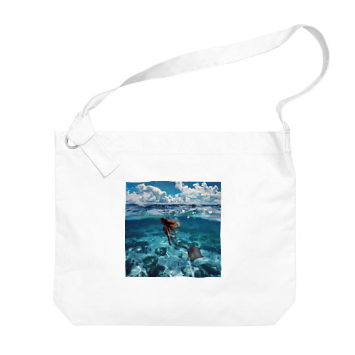 モルジブの大海原で人魚が泳いでいますsanae2074 Big Shoulder Bag