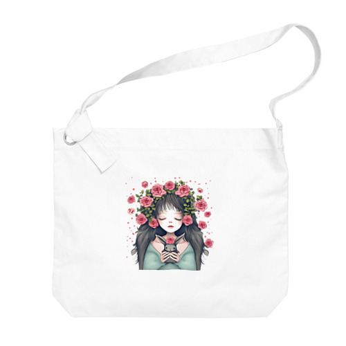 少女とウサギの薔薇物語 Big Shoulder Bag