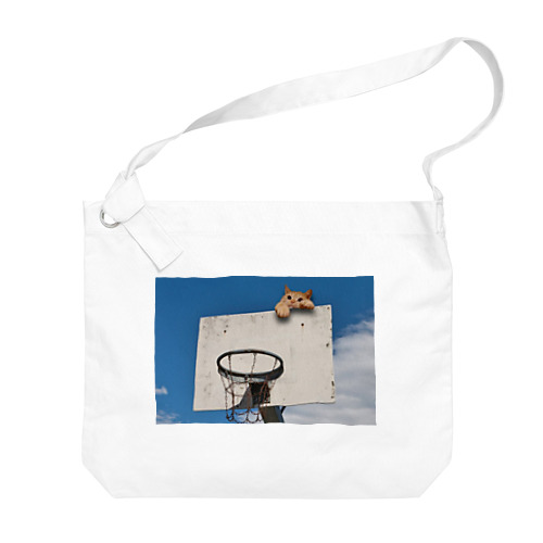 猫とバスケットゴール② Big Shoulder Bag