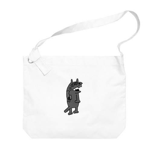 やべえ柄のキテレツねこ（魚柄） Big Shoulder Bag