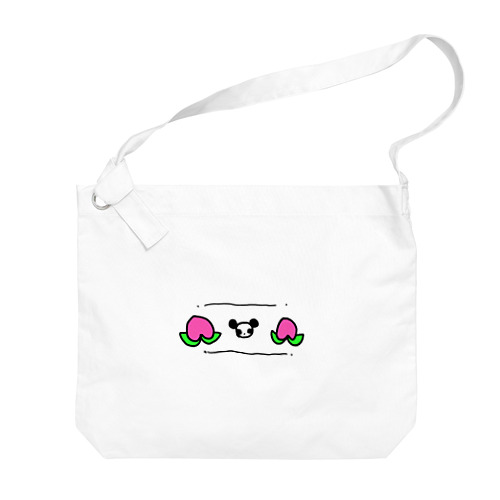 チャイナ　桃パンダ Big Shoulder Bag