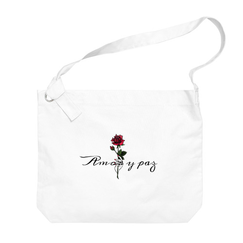 薔薇Amor y paz Big Shoulder Bag