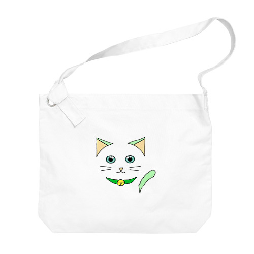 💚緑ねこくん💚 Big Shoulder Bag