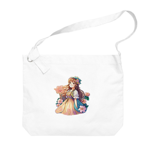 花の少女 Big Shoulder Bag