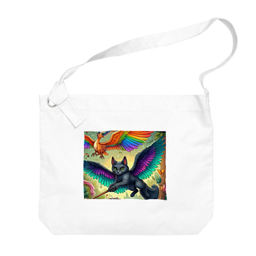 黒猫の魔法使い Big Shoulder Bag