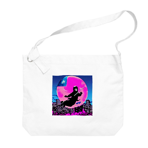 圧倒的芸術感の月夜の忍者★ Big Shoulder Bag