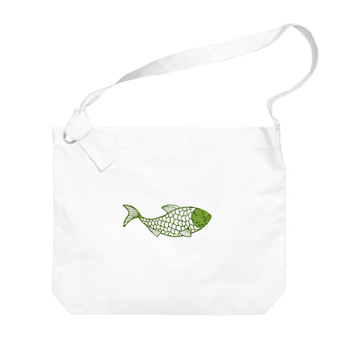 魚　green Big Shoulder Bag