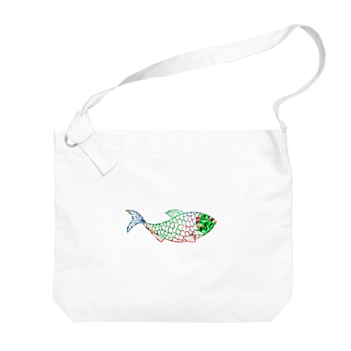 魚　water drop Big Shoulder Bag