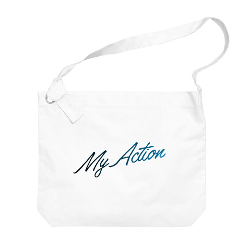 My Action Goods Black & Blue ビッグショルダーバッグ