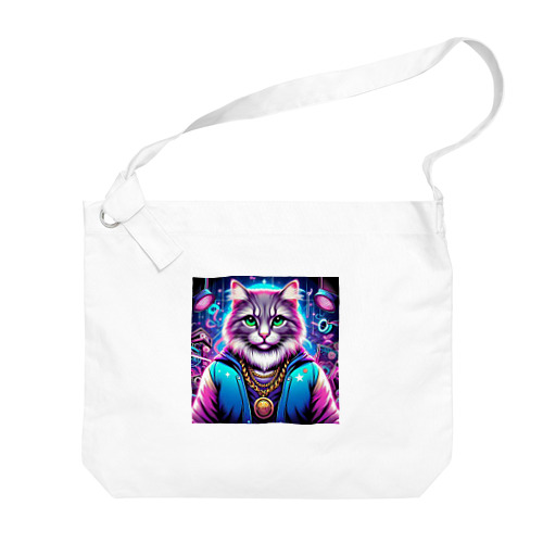 イケ猫DJ Big Shoulder Bag