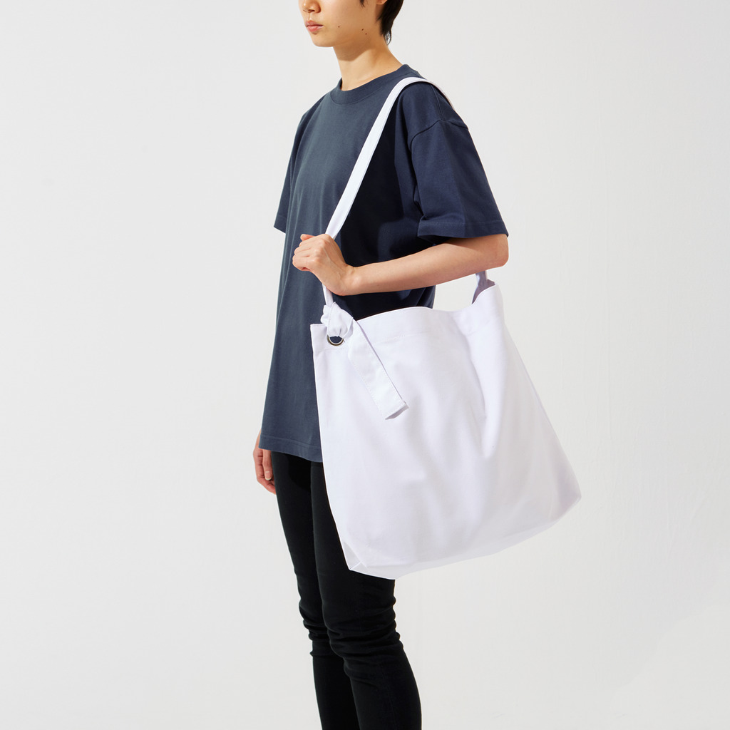 “すずめのおみせ” SUZURI店の東京Sparrows Big Shoulder Bag :model wear (woman)