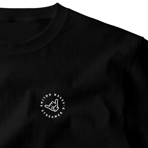 シャカD（白ロゴ） Embroidered T-Shirt
