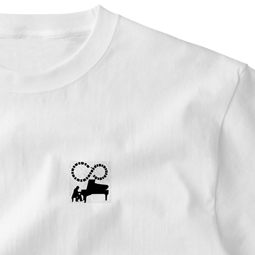 ピアノの音は無限大だ！ Embroidered T-Shirt