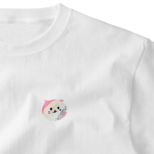 ネコ Embroidered T-Shirt