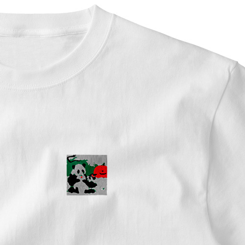 ハロウィンパンダ Embroidered T-Shirt