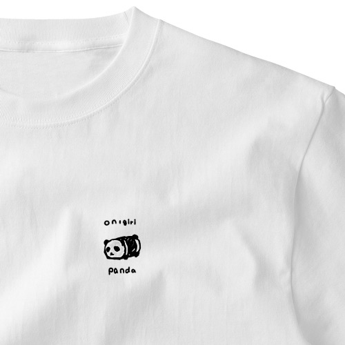 おにぎりパンダ Embroidered T-Shirt