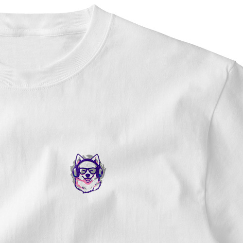 夏楽ハスキー Embroidered T-Shirt