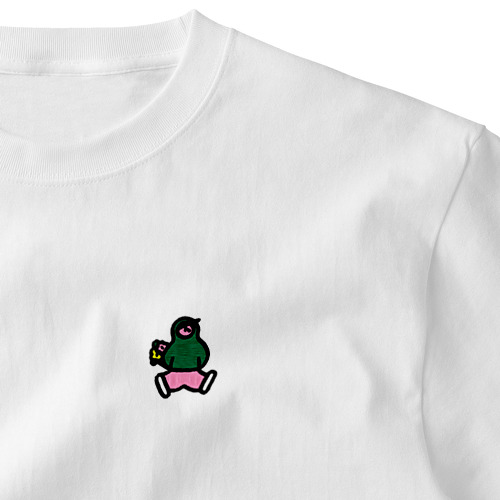 刺繍お花くん Embroidered T-Shirt