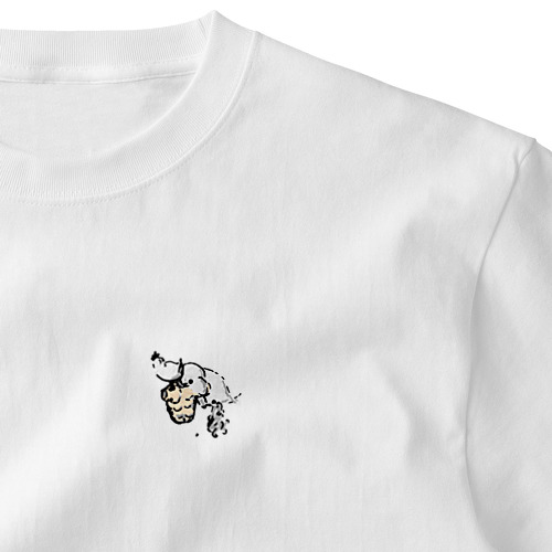 うさぎ跳び Embroidered T-Shirt