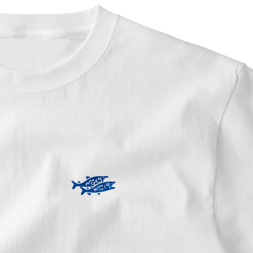 鮭の産卵T Embroidered T-Shirt