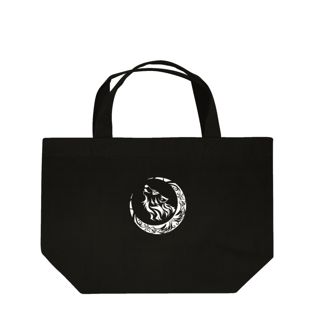 ラルゴのTribal Wolf(白) Lunch Tote Bag