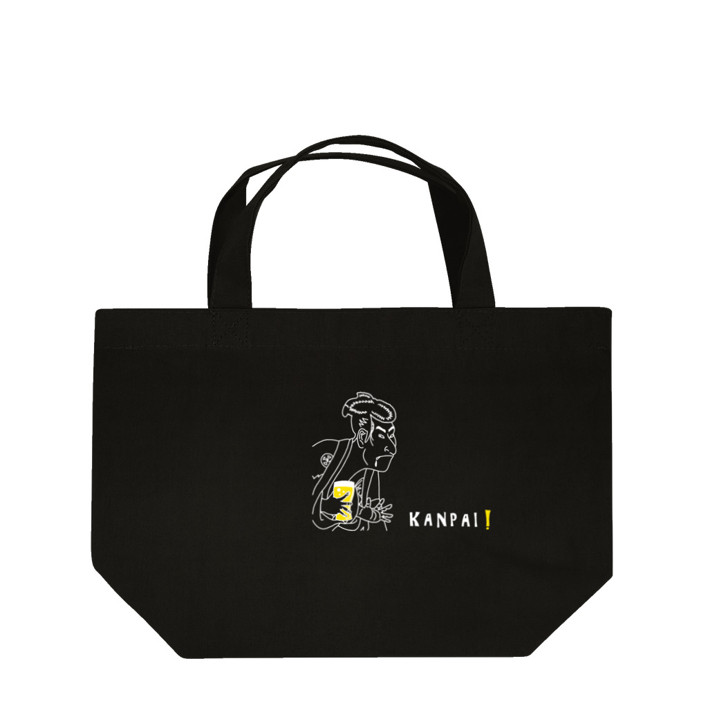 ビールとアート TM-3 Designの名画 × BEER（写楽）白線画 Lunch Tote Bag