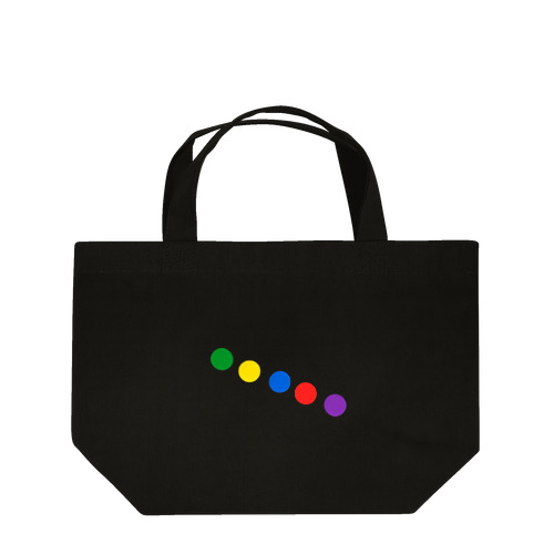 colorful dot storm Lunch Tote Bag