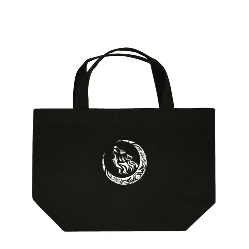 Tribal Wolf(白) Lunch Tote Bag
