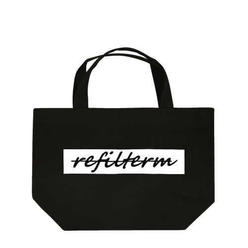 refiltermロゴ BLACK×WHITE Lunch Tote Bag