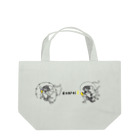ビールとアート TM-3 Designの名画 × BEER（風神雷神）黒線画 Lunch Tote Bag